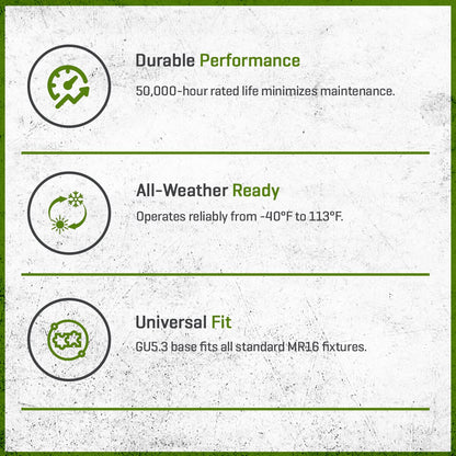 FLEX GOLD LED, 6 WATT, MR16, FLOOD, 3000K