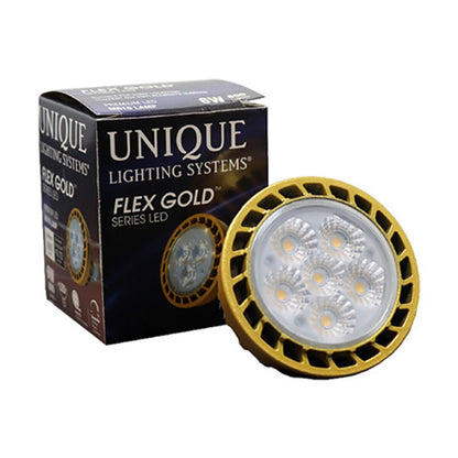 Unique Flex Gold LED MR16 Flood Lamp 5 Watt 2700K Warm White Dimmable 531 Lumens
