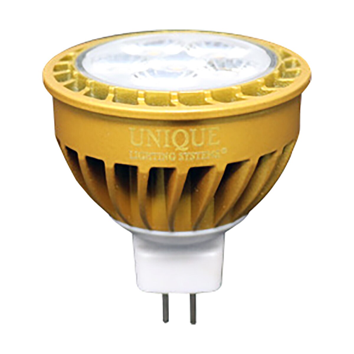 Unique Flex Gold LED MR16 Flood Lamp 5 Watt 2700K Warm White Dimmable 531 Lumens