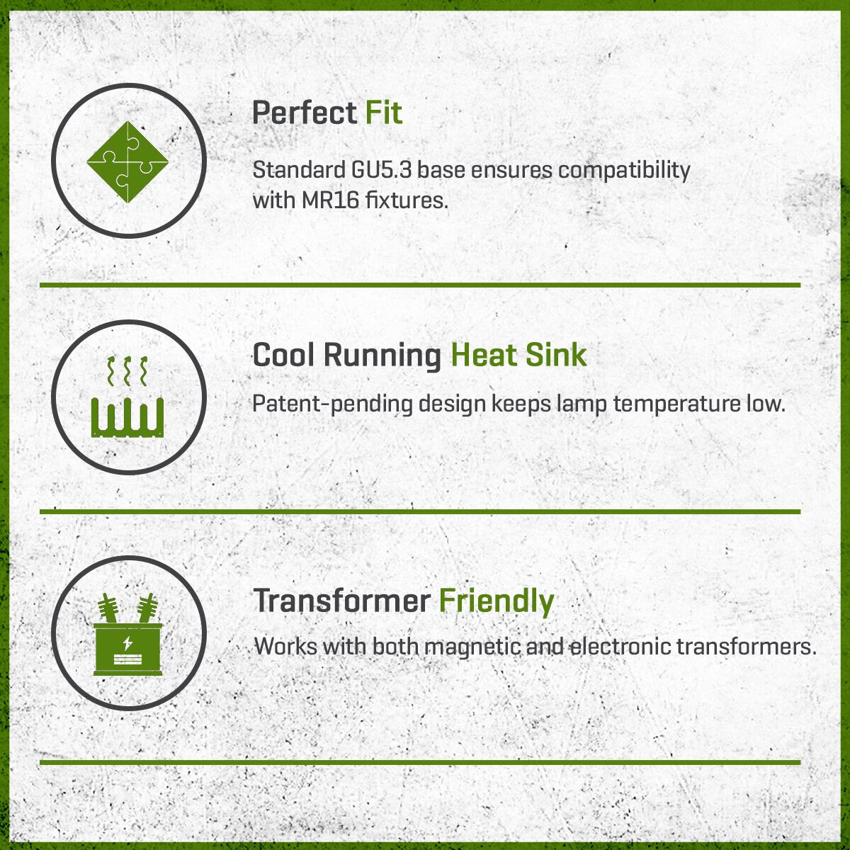 FLEX GOLD LED, 3 WATT, MR16, FLOOD, 2700K