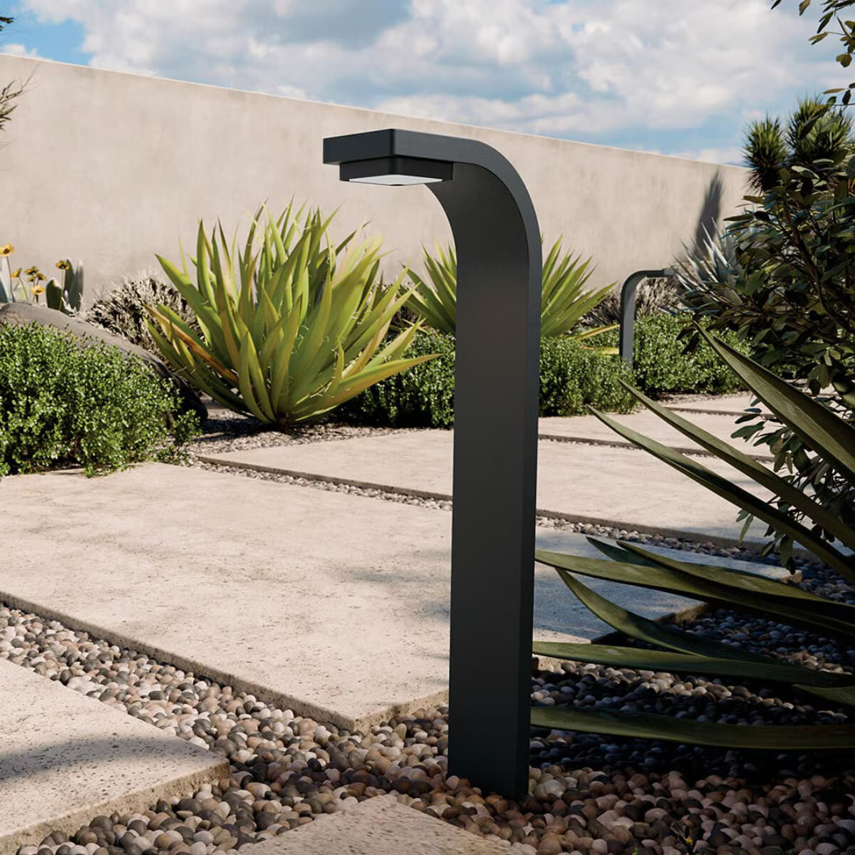 Kichler-16260BKT27- 12 Volt 22.5" Curved Path Light, Textured Black Finish, 2700K Warm White LED, 165 Lumens, Aluminum Construction