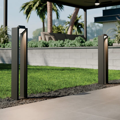 Kichler-16263BKT27- 12 Volt 2700K LED Aimed Bollard Light in Textured Black, 25.4" Height, 135 Lumens Output, Integrated Aluminum Design