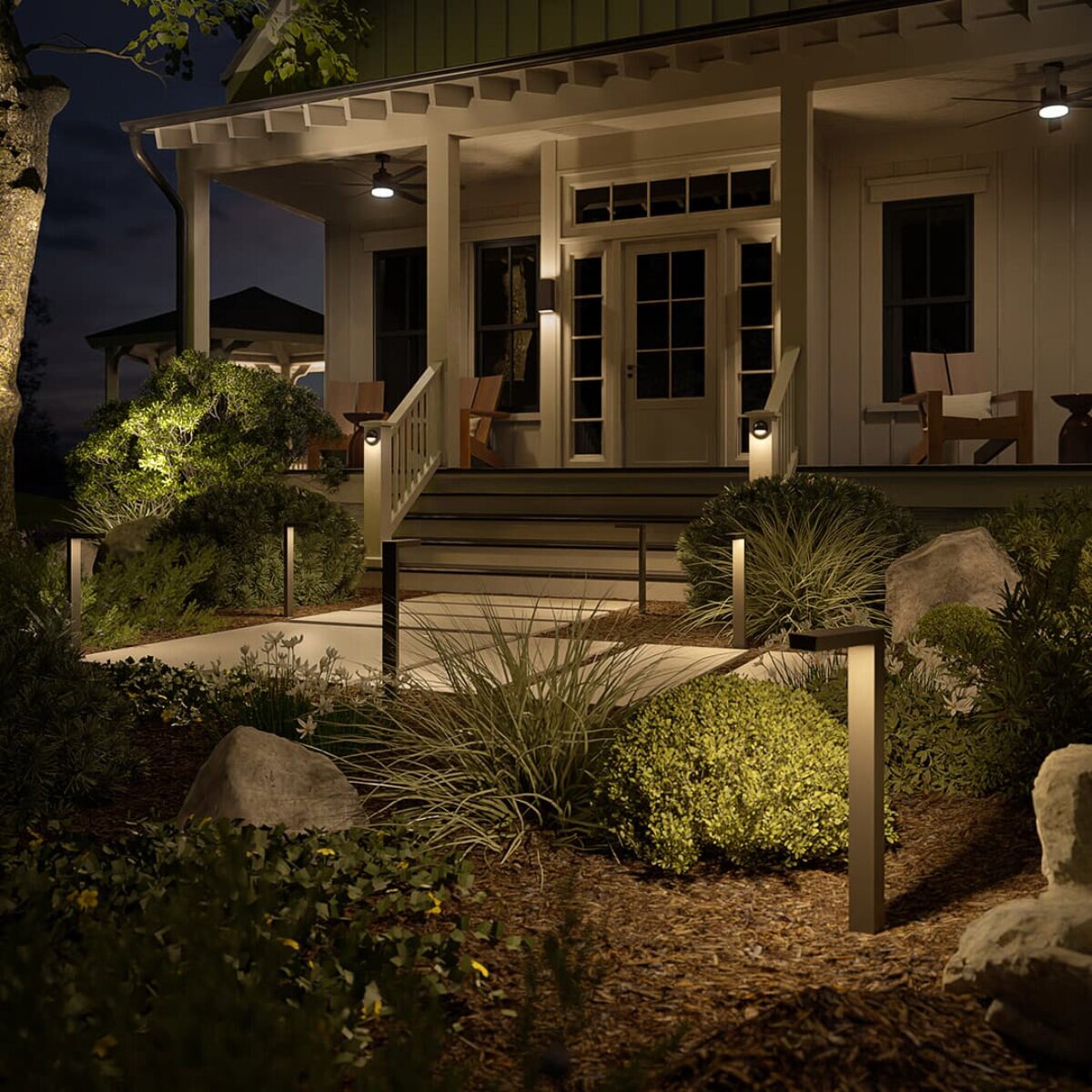16261AZT30-12 Volt 3000K LED 22.5" Ninety Degree Path Light in Textured Architectural Bronze