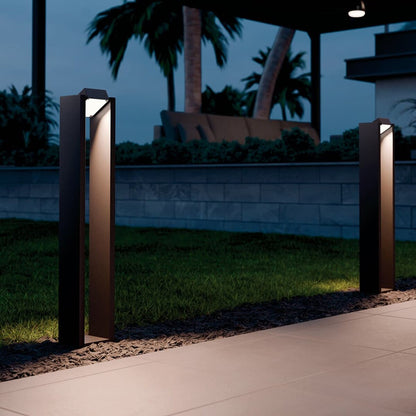 16263BKT30-12 Volt 3000K LED 25.4" Aimed Bollard in Textured Black