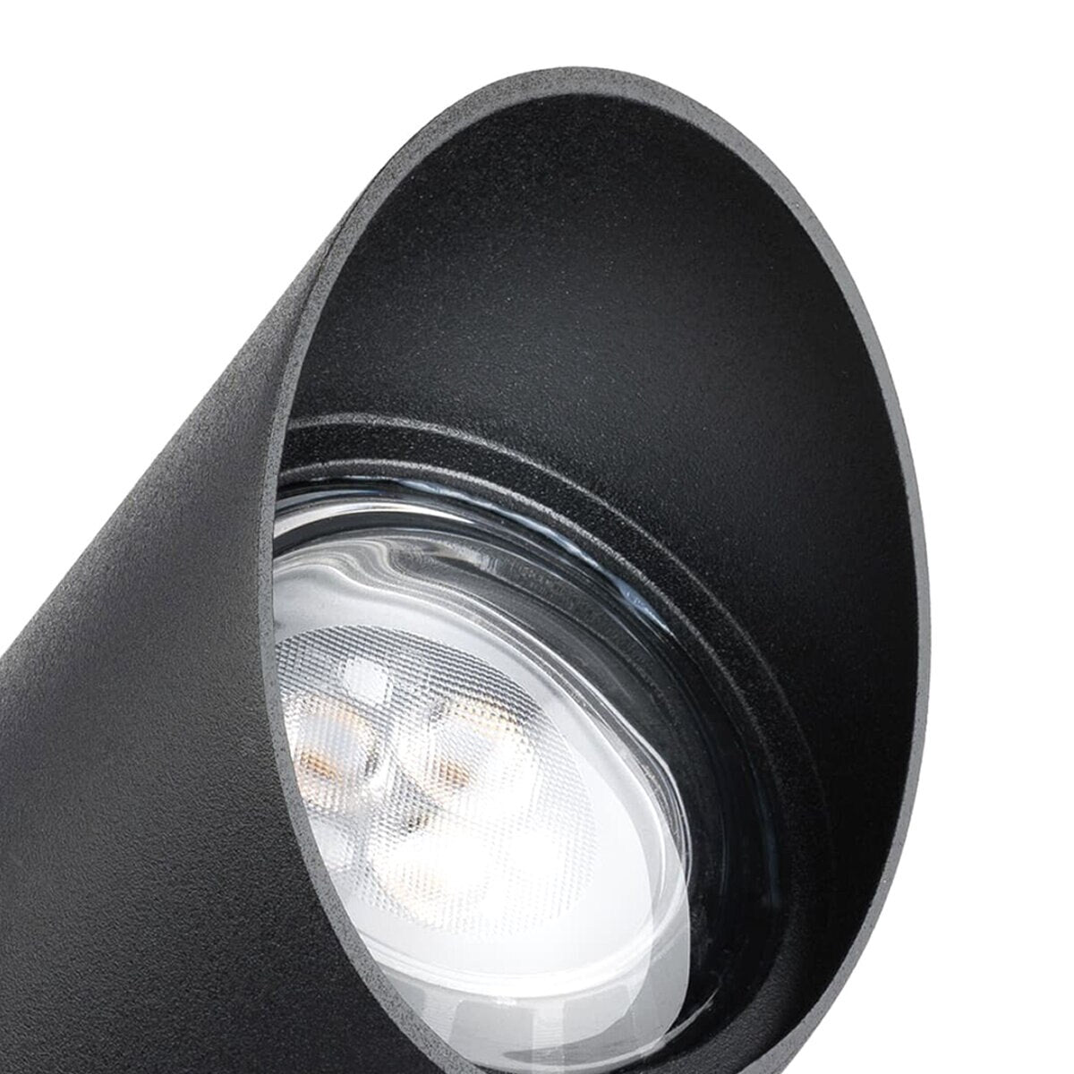 Kichler-15475BKB- 15399MR16 5" Drop-In Accent Fixture Black Brass Finish 12V LED with Ground Stake and Glass Lens
