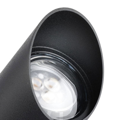 Kichler-15475BKB- 15399MR16 5" Drop-In Accent Fixture Black Brass Finish 12V LED with Ground Stake and Glass Lens
