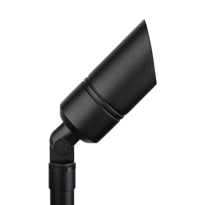 Kichler-15475BKB- 15399MR16 5" Drop-In Accent Fixture Black Brass Finish 12V LED with Ground Stake and Glass Lens