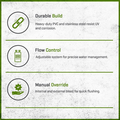 Irritrol Globe Valve 2400 Plastic 1 in. w/ Flow Control Slip x Slip