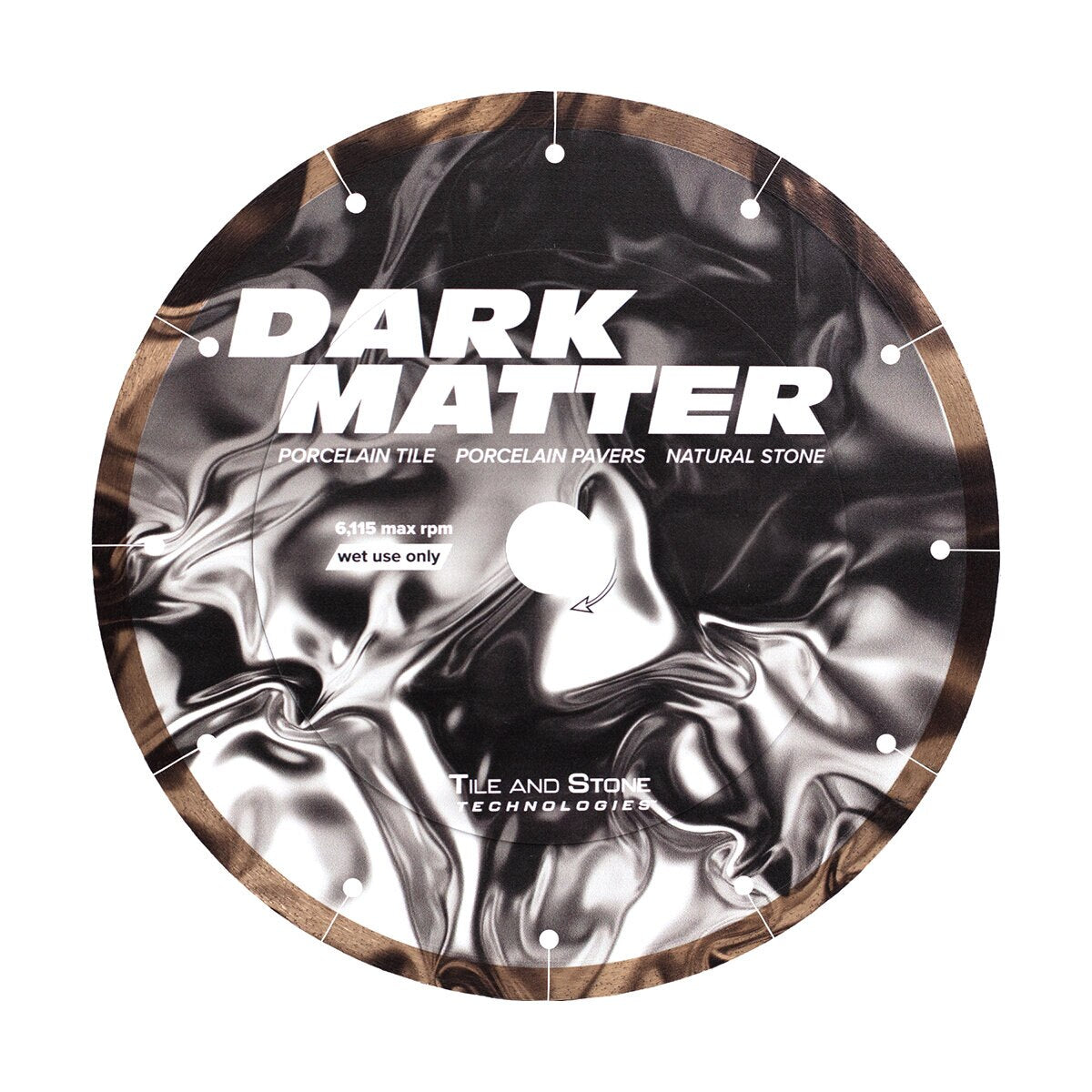 Tile and Stone Technologies 7 in. Wet-Cut Dark Matter Solid Rim Blade