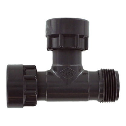 Dura  301-010 Single Port Manifold Tee 1 in. Swivel x MIPT x Swivel with O-Ring
