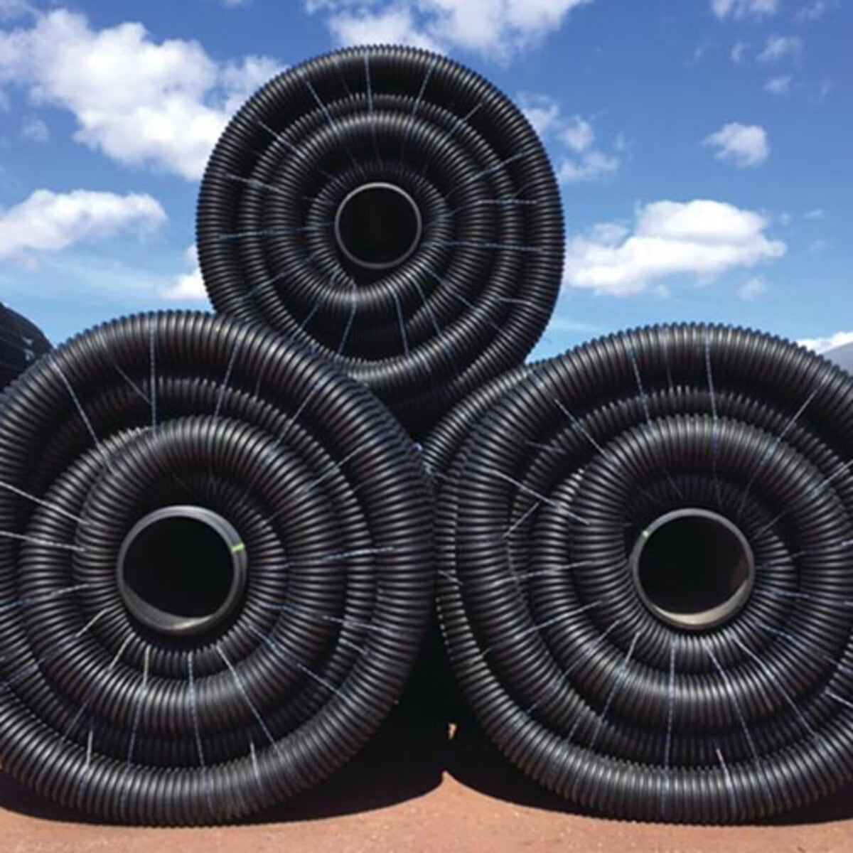 ADS 3 in. x 100 ft. Single Wall Pipe -Perforated w/ Sock
