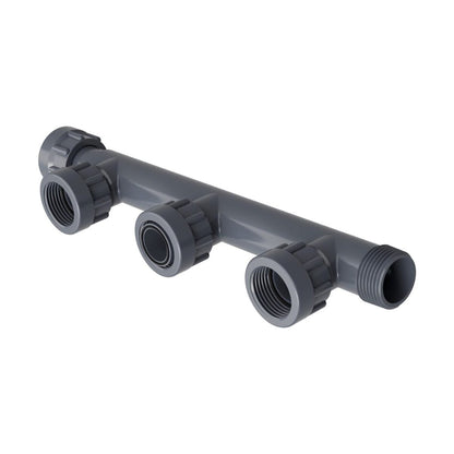 Dura 301-010-3  Triple Port Manifold Tee 1 in. Swivel x MIPT x 3-Swivel with O-Ring
