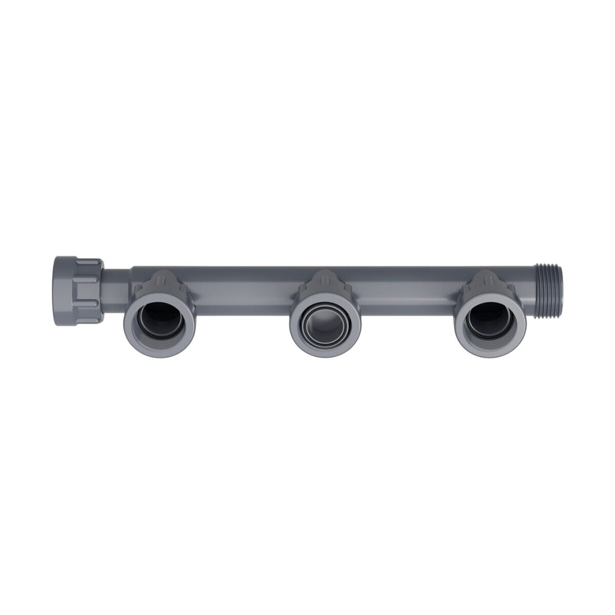 Dura 301-010-3  Triple Port Manifold Tee 1 in. Swivel x MIPT x 3-Swivel with O-Ring