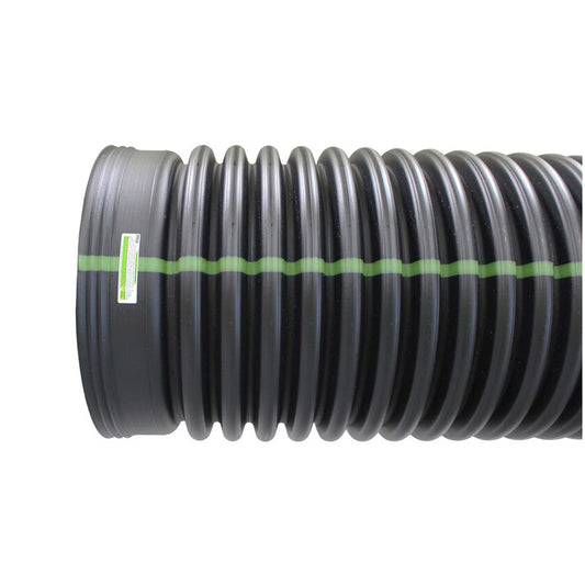 ADS 4 in. x 20 ft. Dual Wall Pipe Solid Bell End Highway Water-Tight