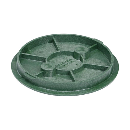 NDS Standard Valve Box Lid Round 6 in. Green Overlapping ICV