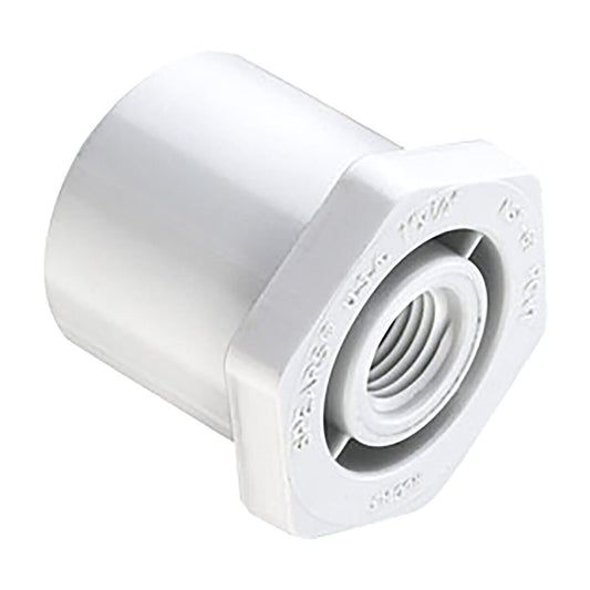 438-336  Reducing Bushing White PVC 3 in. x 1-1/4 in. Spigot x Fpt | Spears