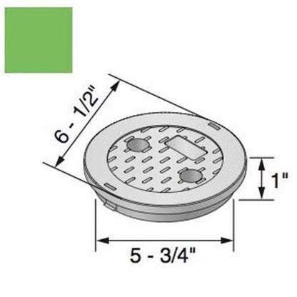 NDS Standard Valve Box Lid Round 6 in. Green Overlapping ICV