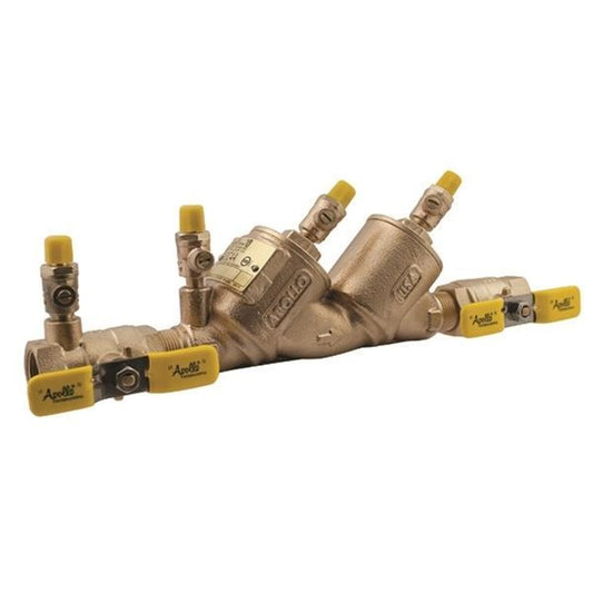 Apollo 4A Double Check Valve Assembly 1-1/2 in. Bronze with Ball Valves | 4A-107-A2