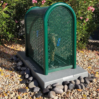 Backflow Protector Powder Coated Enclosure Lift-Off (10"W x 30"H x 40"L) - Green/Tan