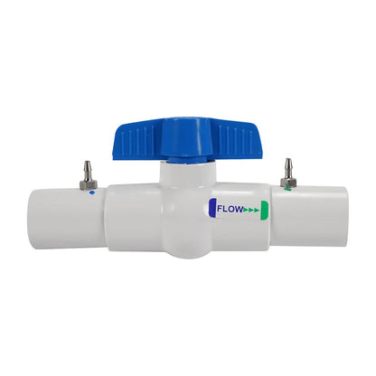 Sch 40 PVC Coupling With Ball Valve 2 in. Socket for Ezflo Fertigation Tanks