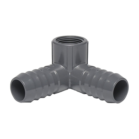 Dura PVC Elbow Side Outlet 1 in. x 1 in. x 3/4 in. 90 Degree