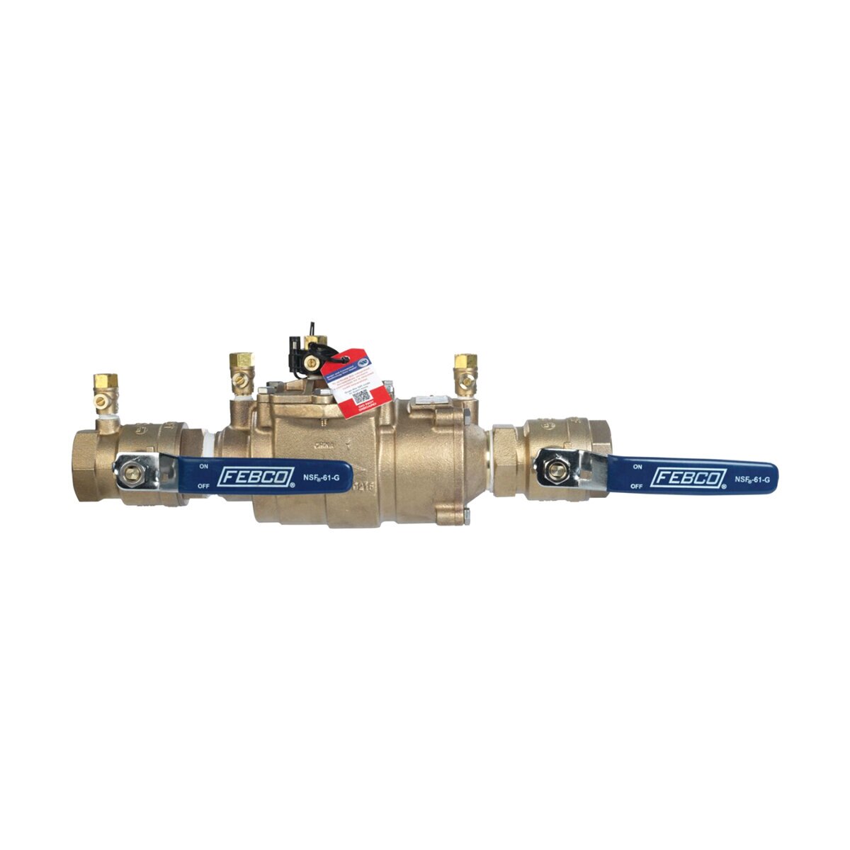 FEBCO LF850 Double Check Assembly w/ Ball Valves 1-1/4 in. Lead Free Bronze w/ Freeze Sensing Capability (Sensing Upgrade Kit Sold Separately) | T683041