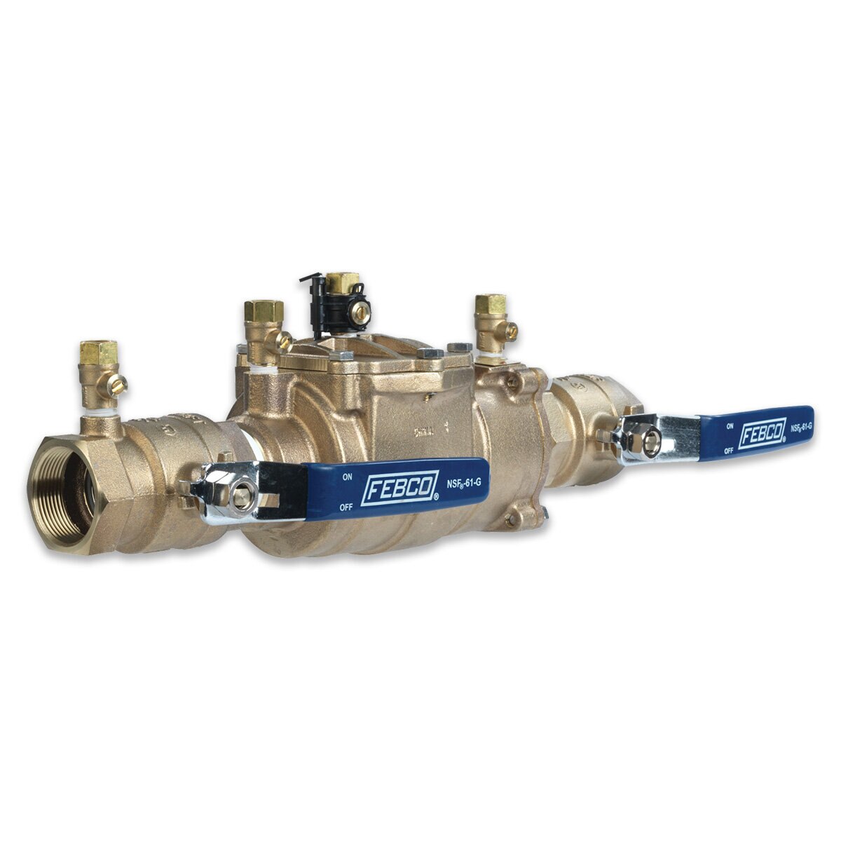 FEBCO LF850 Double Check Assembly w/ Ball Valves 1-1/4 in. Lead Free Bronze w/ Freeze Sensing Capability (Sensing Upgrade Kit Sold Separately) | T683041