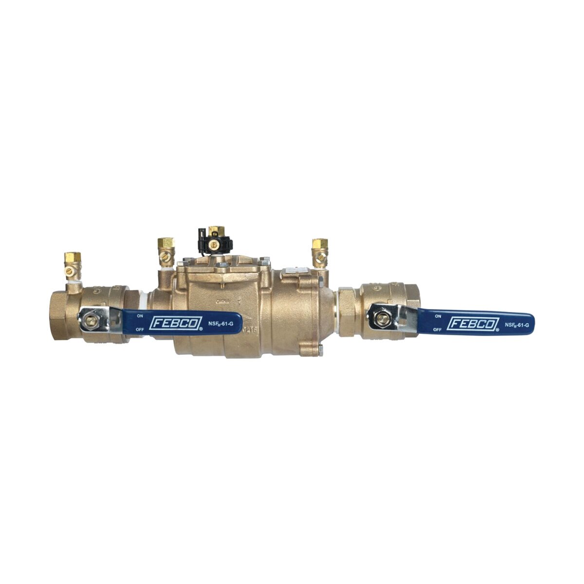 FEBCO LF850 Double Check Assembly w/ Ball Valves 1-1/2 in. Lead Free Bronze w/ Freeze Sensing Capability (Sensing Upgrade Kit Sold Separately) | T683042