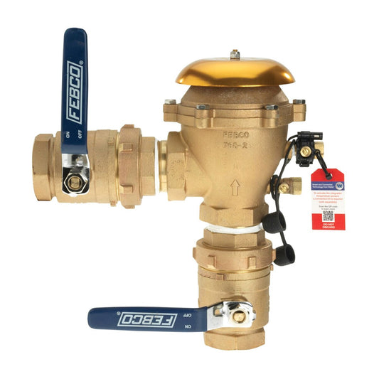 FEBCO U765 Pressure Vacuum Breaker w/ Unions 2 in. Bronze w/ Freeze Sensing Capability (Sensing Upgrade Kit Sold Separately) | T765HUB