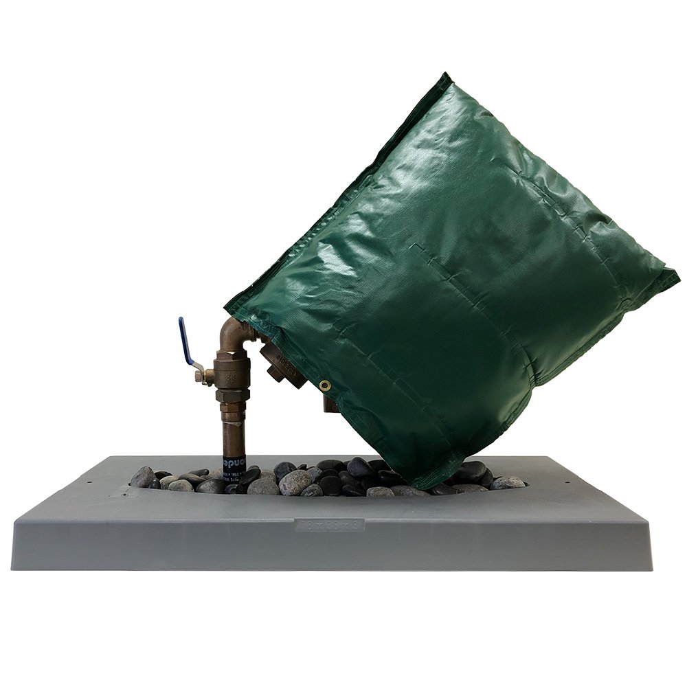 FrostGuard R-19 Insulated Blanket for 6' Backflows (54'H x 108'L)- Green/Tan