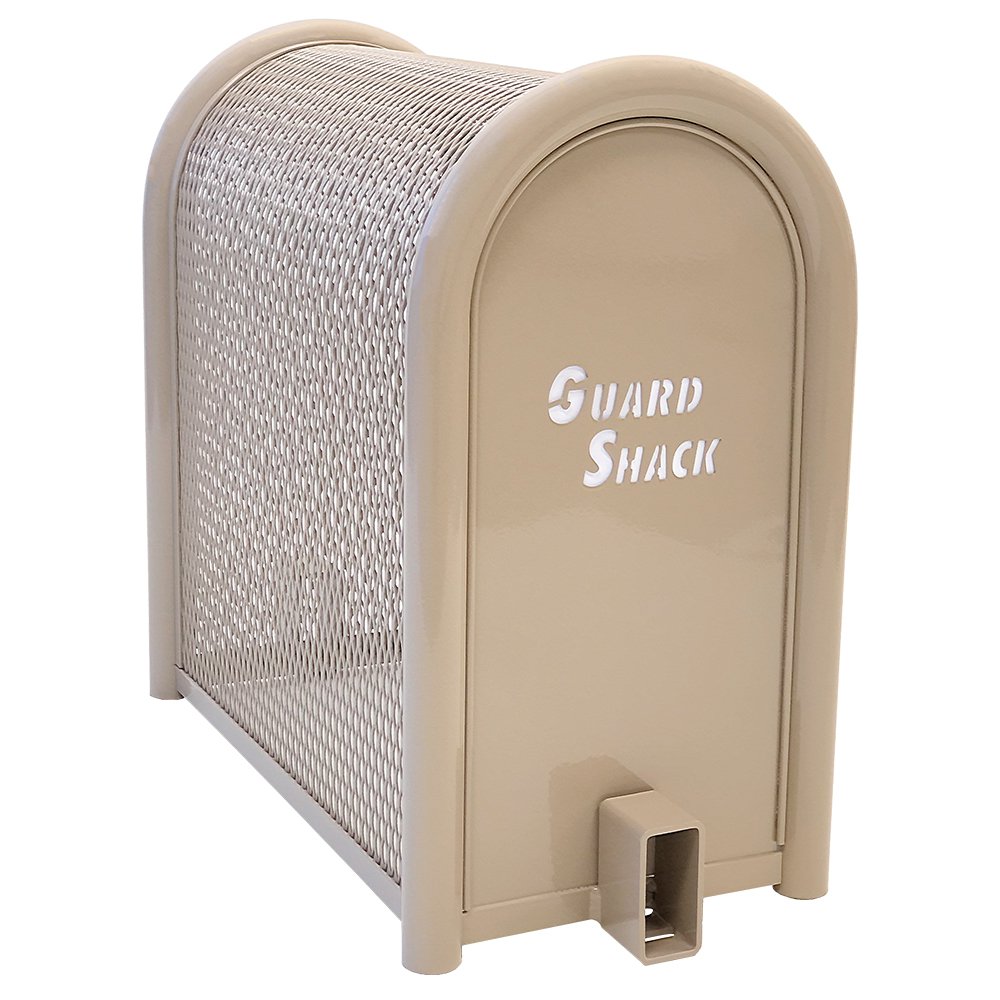 GuardShack Powdercoated Enclosure Lift-Off (10"W x 18"H x 12"L) - Green/Tan