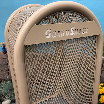 GuardShack 2 Pc clamshell Powdercoated Enclosure (16"W x 37"H x 39½"L) - Green/Tan