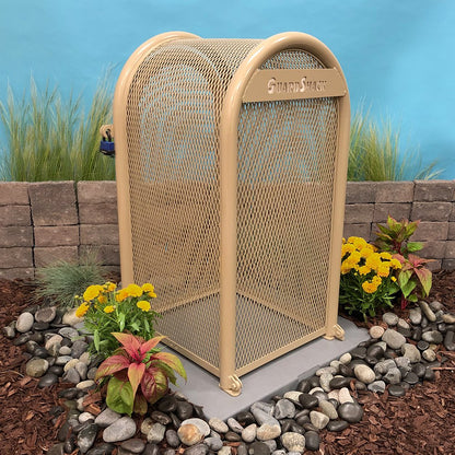 GuardShack 2 Pc clamshell Powdercoated Enclosure (16"W x 37"H x 39½"L) - Green/Tan