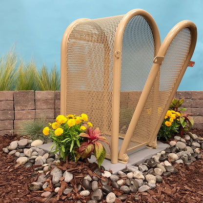 GuardShack 2 Pc clamshell Powdercoated Enclosure (16"W x 37"H x 39½"L) - Green/Tan