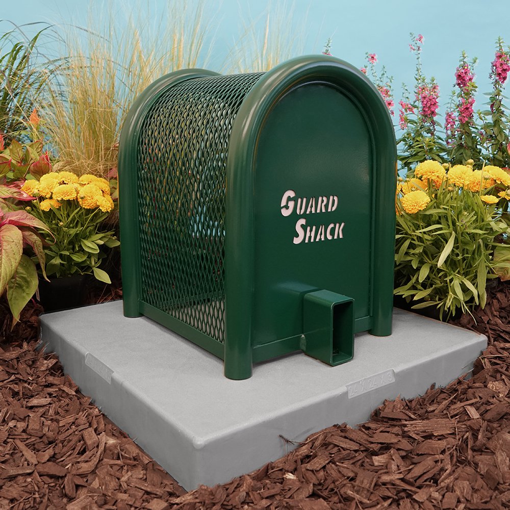 GuardShack Powdercoated Enclosure Lift-Off (10"W x 18"H x 12"L) - Green/Tan