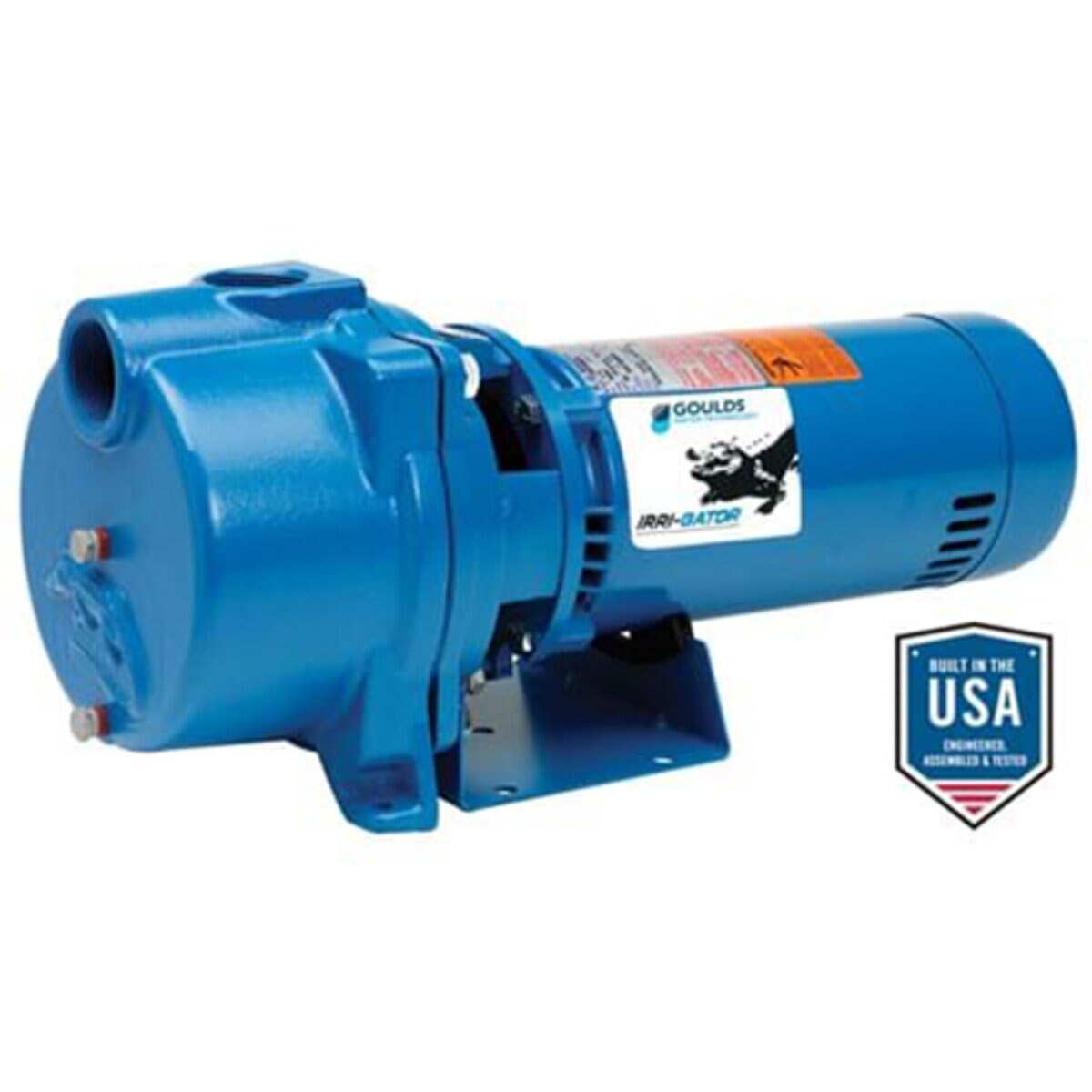 Goulds GT10 Pump Irrigator, Cast Iron, 230V, 1-1/2 in. 1 HP, 1 Phase, 125 PSI