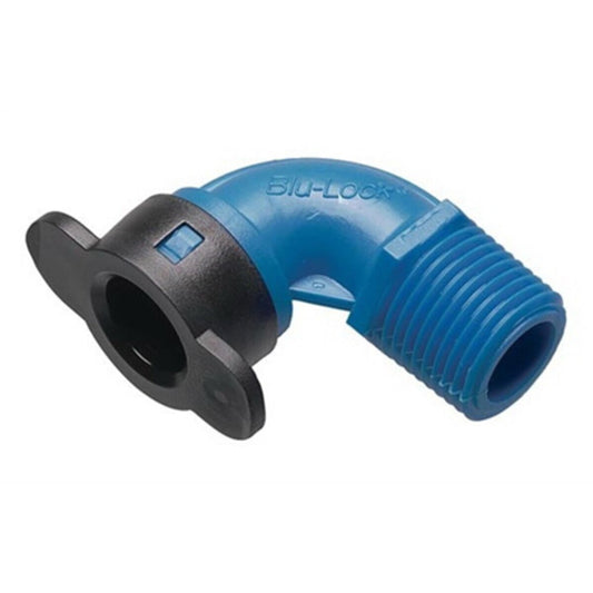 Hydro-Rain Blu-Lock 90 Degree Elbow 1/2 in. BL x MIPT - Operating 80-10 PSI