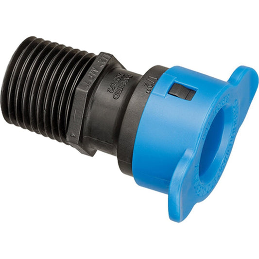 Hydro-Rain Blu-Lock Series Male Adapter 1/2 in. BL x MIPT ABS Plastic