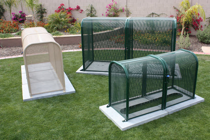 GuardShack Powdercoated Enclosure 2Pc Clamshell (16"W x 30"H x 64"L) - Green/Tan