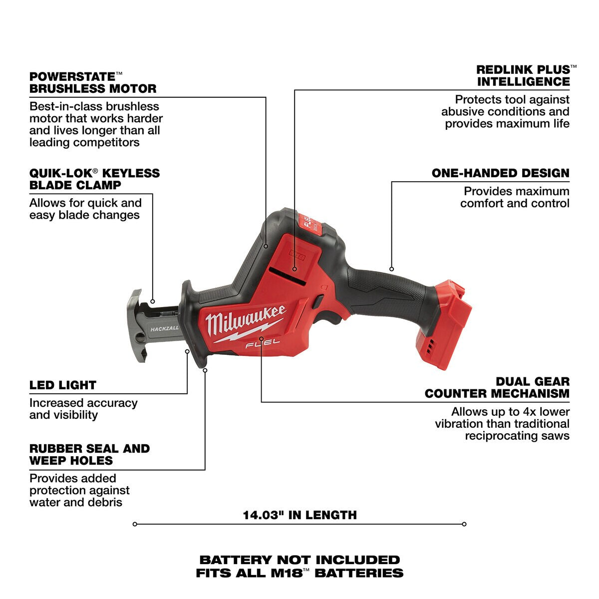 Milwaukee M18 Fuel Hackzall (Tool Only) | 2719-20