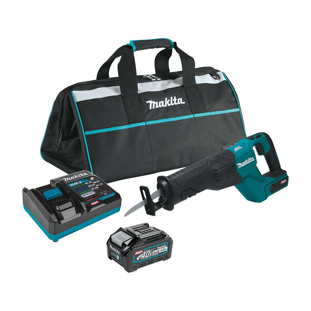 Makita Max XGT Brushless Cordless Reciprocating Saw Bag Kit w/ One Battery 40V | GRJ01M1 