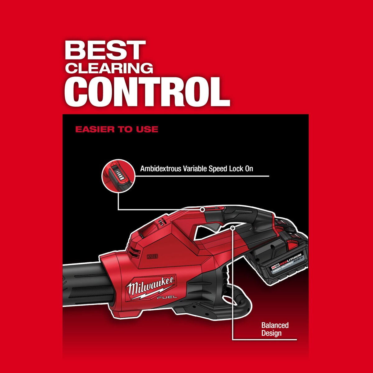 Milwaukee 18V M18 Fuel Brushless Cordless Dual Battery Handheld Blower (Tool Only) | 2824-20