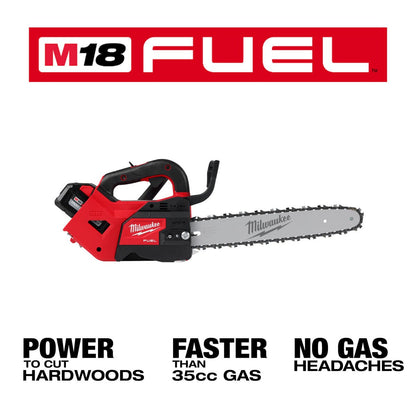 Milwaukee 18V M18 Fuel Brushless Cordless 14 in. Top Handle Chainsaw Kit | 2826-21T