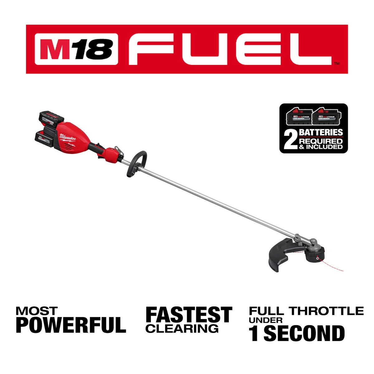 Milwaukee 18V M18 Fuel Brushless Cordless Dual Battery 17 in. String Trimmer Kit | 3006-22
