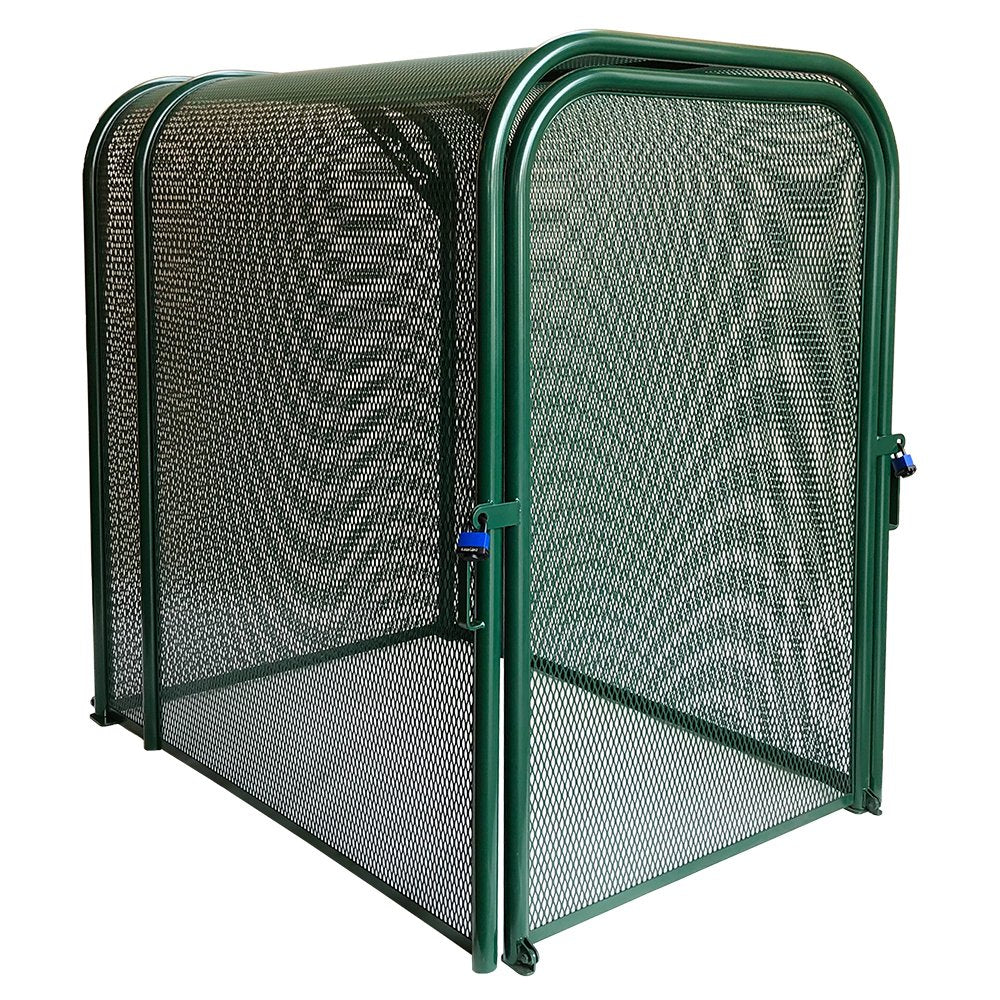GuardShack Hinged body w/gate  Powdercoated Enclosure (24"W x 40"H x 31½"L)- Green/Tan