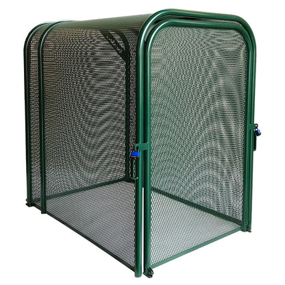 GuardShack Hinged body w/gate  Powdercoated Enclosure (24"W x 40"H x 31½"L)- Green/Tan