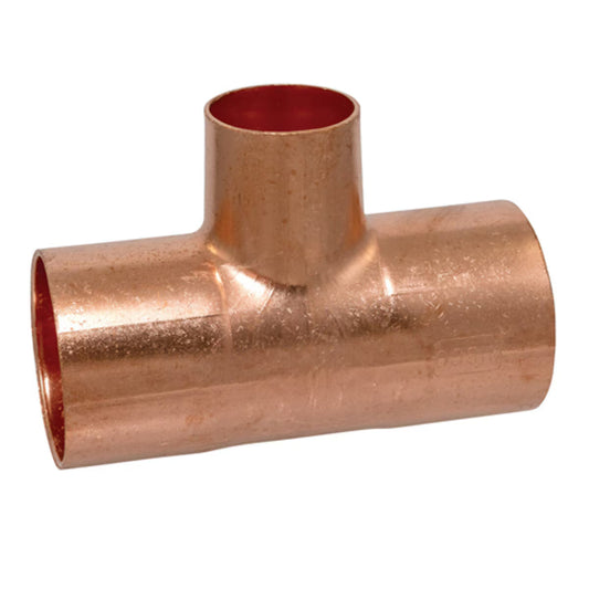 9101350 Reducing Tee Wrot Copper 1-1/2 in. x 1-1/2 in. x 1 in. Copper x Copper x Copper | Nibco