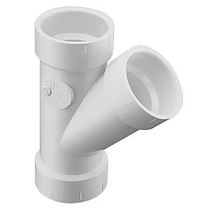 Sch 40 DWV PVC Wye 4 in. Hub