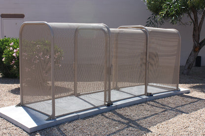 GuardShack Powdercoated Enclosure 2Pc Clamshell (16"W x 30"H x 64"L) - Green/Tan