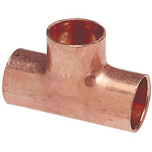 Reducing Tee Wrot Copper 1 in. x 1/2 in. x 1 in. Copper x Copper x Copper